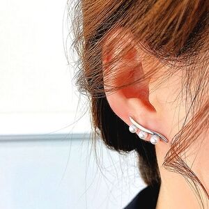 NEW Women's‎ Wear 2 Way 14k Gold-Plated Tassel Pearl Dangle Earrings